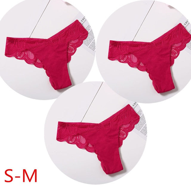 3 Pack Cotton G-string Briefs Lace Underwear Floral Thong Panties The Clothing Company Sydney