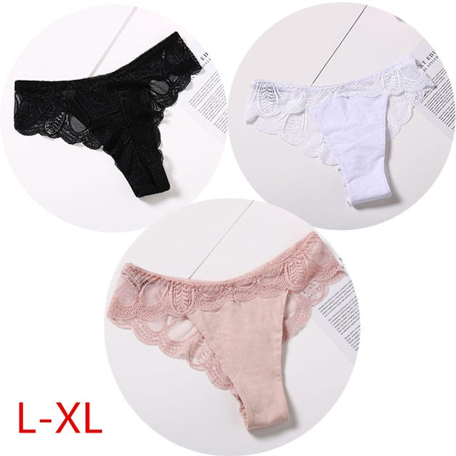 3 Pack Cotton G-string Briefs Lace Underwear Floral Thong Panties The Clothing Company Sydney