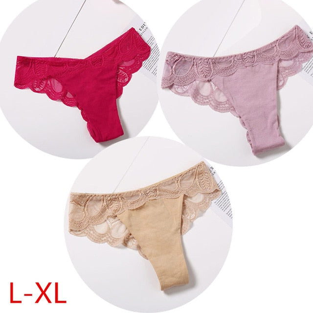 3 Pack Cotton G-string Briefs Lace Underwear Floral Thong Panties The Clothing Company Sydney