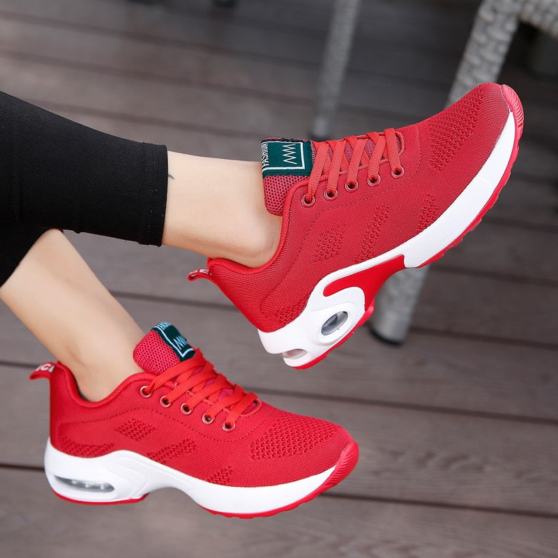 Breathable Mesh Comfort Jogging Air Cushion Lace Up Ladies Fashion Running Outdoor Sports Sneakers Shoes The Clothing Company Sydney