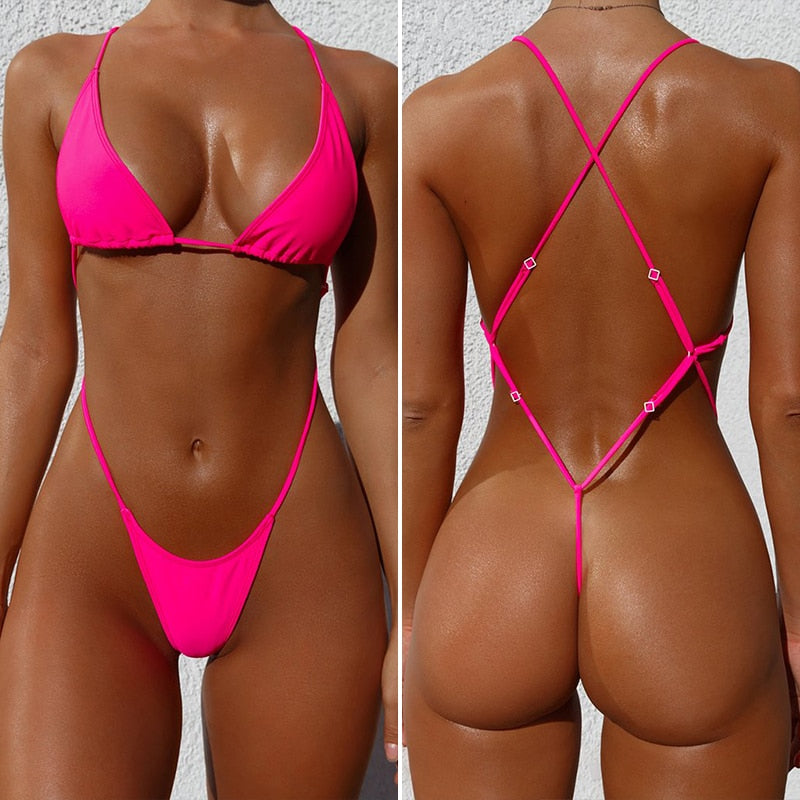 String thong Extreme bodysuits one piece swimsuit Micro Bikini swimwear monokini bathers The Clothing Company Sydney