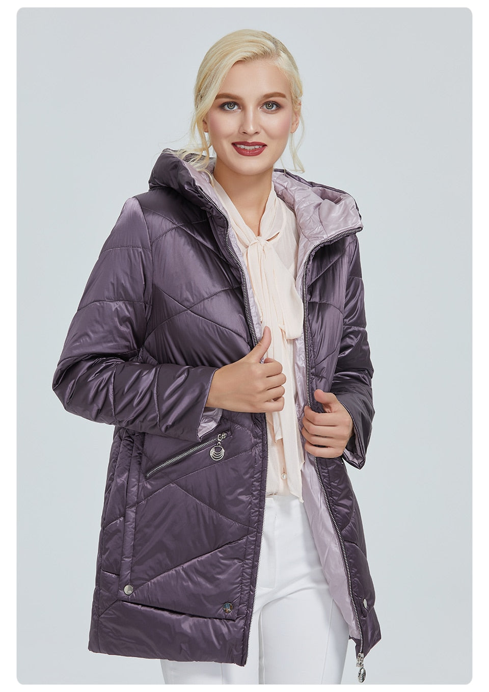 Waterproof fabric with cap design thick cotton Puffer warm parka Winter Jacket The Clothing Company Sydney