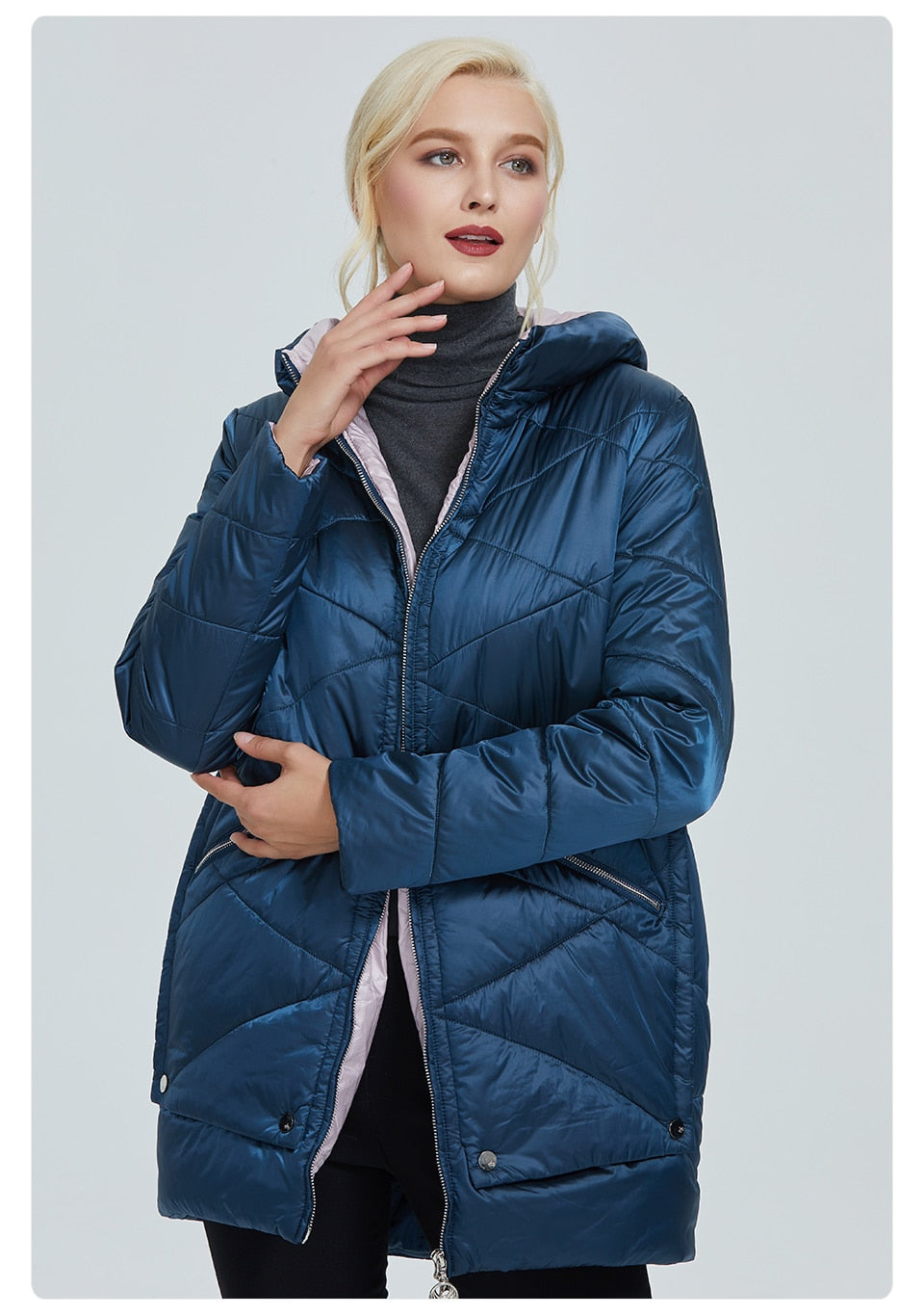 Waterproof fabric with cap design thick cotton Puffer warm parka Winter Jacket The Clothing Company Sydney