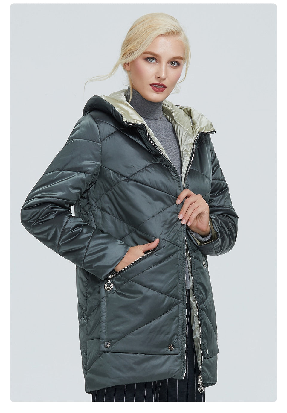 Waterproof fabric with cap design thick cotton Puffer warm parka Winter Jacket The Clothing Company Sydney