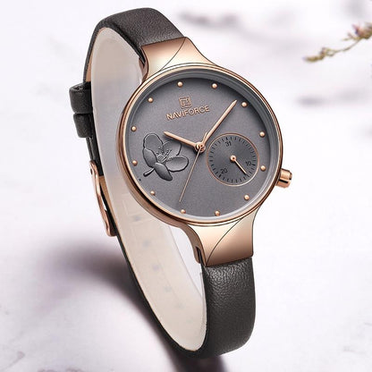 Luxury Fashion Quartz Wrist Watch Ladies Leather Waterproof Watch The Clothing Company Sydney
