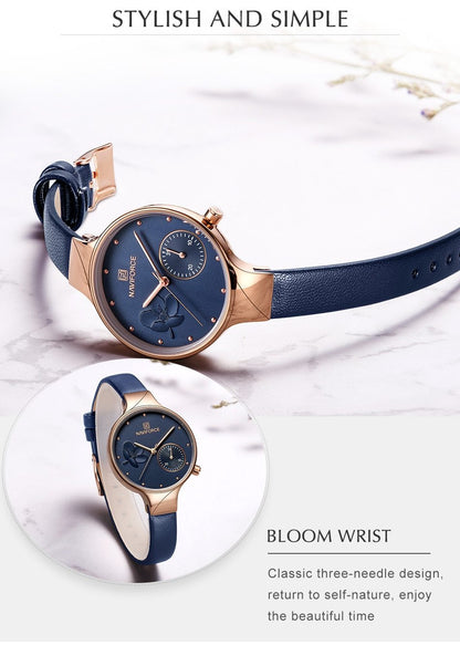 Luxury Fashion Quartz Wrist Watch Ladies Leather Waterproof Watch The Clothing Company Sydney