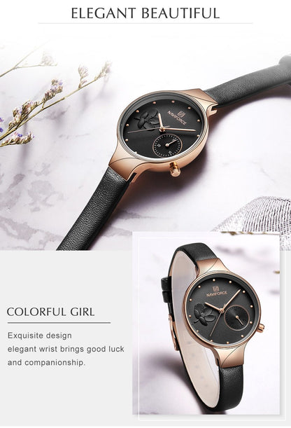 Luxury Fashion Quartz Wrist Watch Ladies Leather Waterproof Watch The Clothing Company Sydney