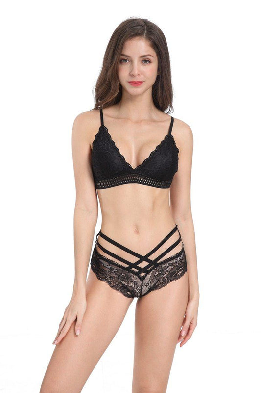 French Style Bralette Seamless Deep V Lace Wireless Thin Underwear Lingerie Soft Bras The Clothing Company Sydney