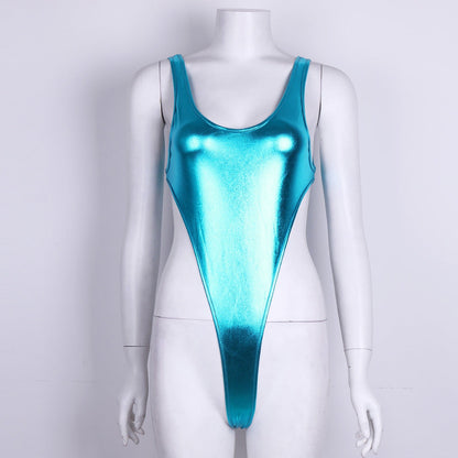 Swimwear Shiny Monokini One Piece Swimsuit Beachwear Swim Suit Thong Leotard Bathing Suits swim suit The Clothing Company Sydney