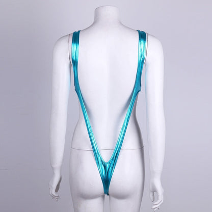 Swimwear Shiny Monokini One Piece Swimsuit Beachwear Swim Suit Thong Leotard Bathing Suits swim suit The Clothing Company Sydney