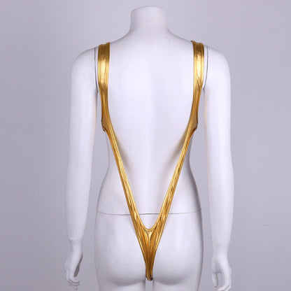 Swimwear Shiny Monokini One Piece Swimsuit Beachwear Swim Suit Thong Leotard Bathing Suits swim suit The Clothing Company Sydney