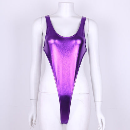 Swimwear Shiny Monokini One Piece Swimsuit Beachwear Swim Suit Thong Leotard Bathing Suits swim suit The Clothing Company Sydney