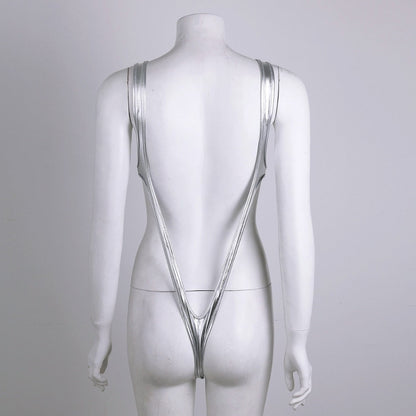 Swimwear Shiny Monokini One Piece Swimsuit Beachwear Swim Suit Thong Leotard Bathing Suits swim suit The Clothing Company Sydney