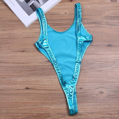 Swimwear Shiny Monokini One Piece Swimsuit Beachwear Swim Suit Thong Leotard Bathing Suits swim suit The Clothing Company Sydney
