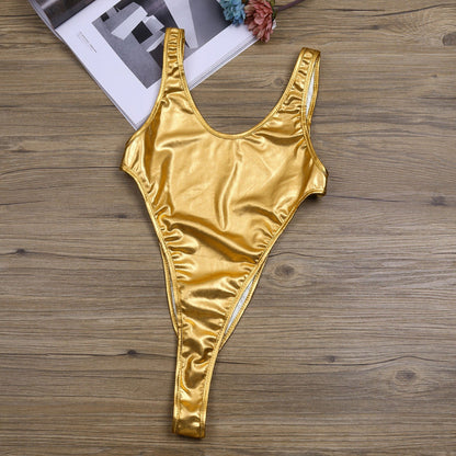 Swimwear Shiny Monokini One Piece Swimsuit Beachwear Swim Suit Thong Leotard Bathing Suits swim suit The Clothing Company Sydney