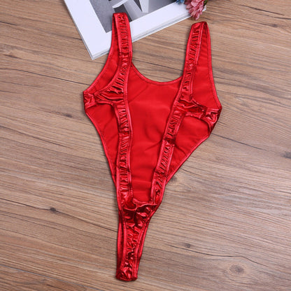 Swimwear Shiny Monokini One Piece Swimsuit Beachwear Swim Suit Thong Leotard Bathing Suits swim suit The Clothing Company Sydney