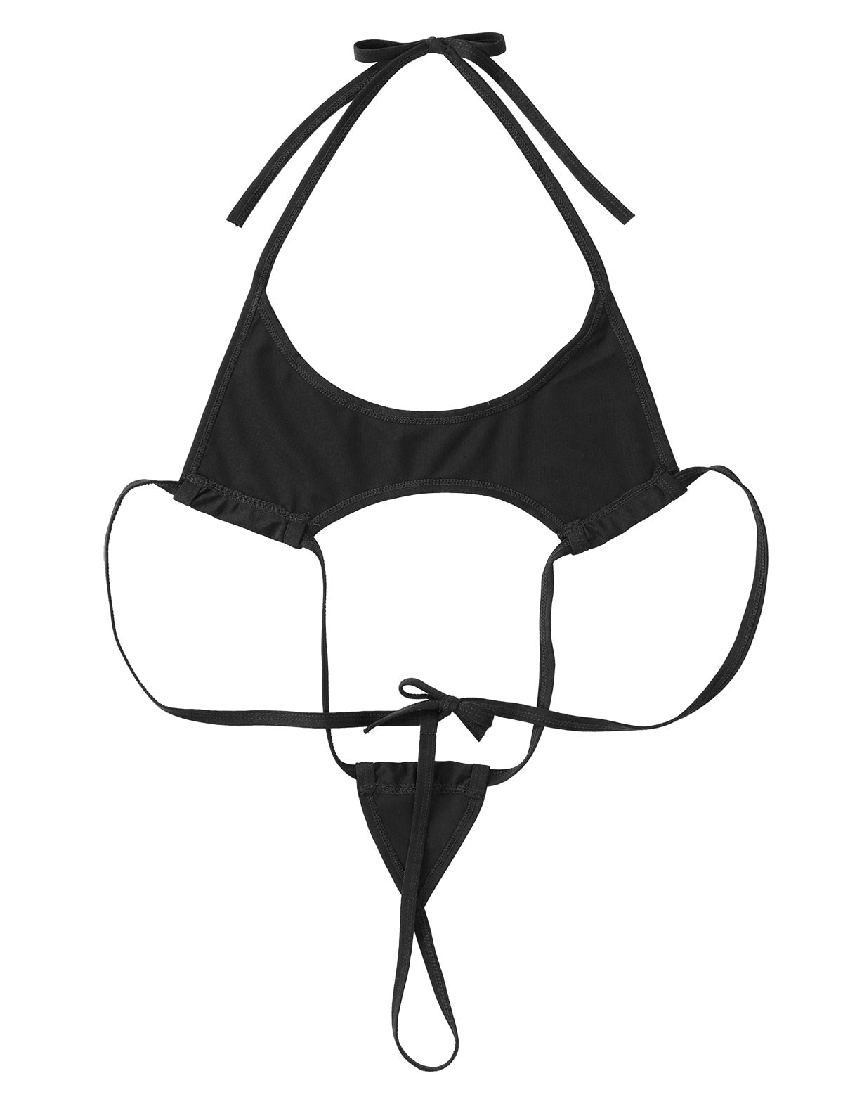 One piece Halter Neck Backless Adjustable G-string T String Slingshot Thong Bodysuit NTrikini Monokini Swimwear The Clothing Company Sydney
