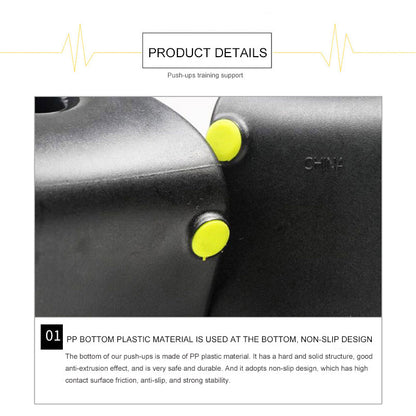 2 Piece H I-Shaped ABS Fitness Push Up Bar Push-Ups Stands Bars Tool For Fitness Chest Training Exercise Sponge Hand Grip Trainer The Clothing Company Sydney