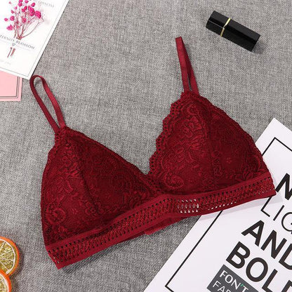 French Style Bralette Seamless Deep V Lace Wireless Thin Underwear Lingerie Soft Bras The Clothing Company Sydney