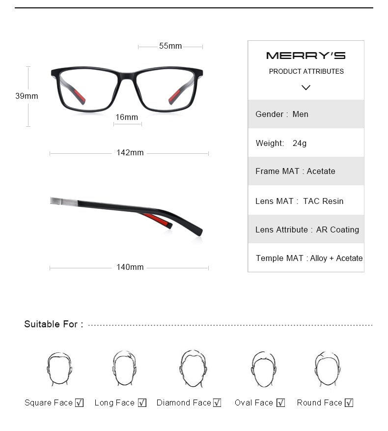 Designer Men's Luxury Acetate Myopia Prescription Eyeglasses Spring Hinge Silicone Temple Tip Glasses Frames The Clothing Company Sydney