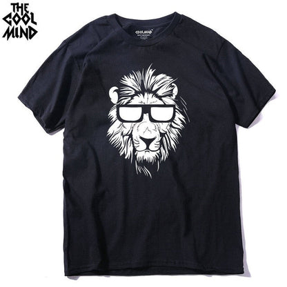Cotton short sleeve animal lion printed casual o-neck knitted mens T-shirt men's tops tee shirts The Clothing Company Sydney