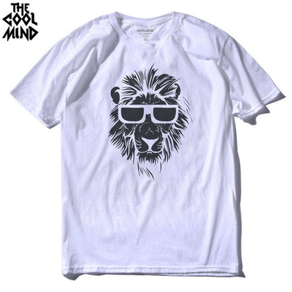 Cotton short sleeve animal lion printed casual o-neck knitted mens T-shirt men's tops tee shirts The Clothing Company Sydney
