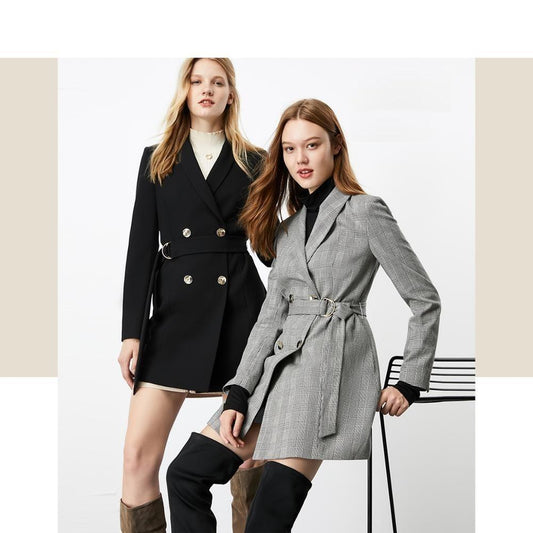 Autumn Winter Women's Mid-length Thin Suit Jacket The Clothing Company Sydney