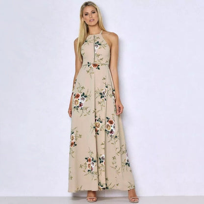 Bohemian Floral Print Summer Maxi Dress Off Shoulder Women Beach Long Backless Sexy Split Party Dresses The Clothing Company Sydney