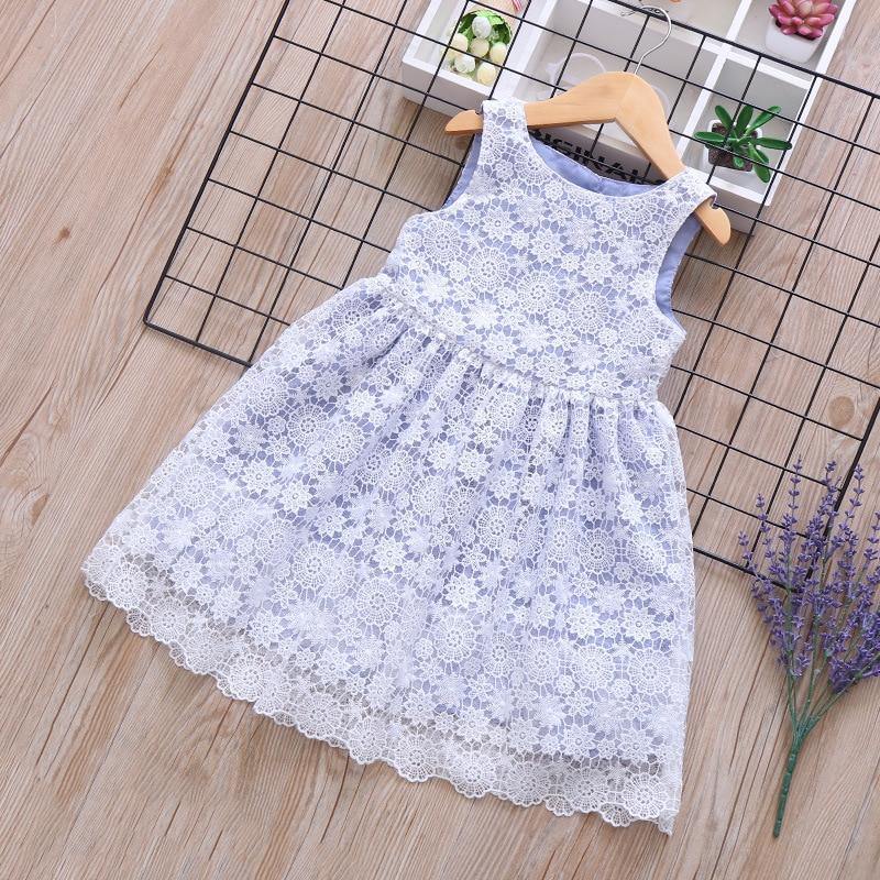 Summer Brand New Floral Lace Silk Dress Fashion Girls Round Neck Flying Sleeve Dress The Clothing Company Sydney