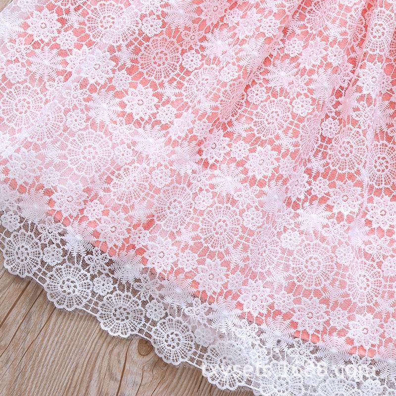 Summer Brand New Floral Lace Silk Dress Fashion Girls Round Neck Flying Sleeve Dress The Clothing Company Sydney