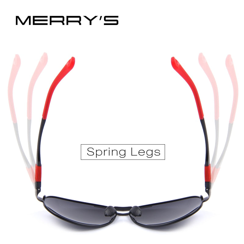 Designer Mens Classic Pilot HD Polarized For Driving Aviation Alloy Frame Spring Legs UV400 Sunglasses The Clothing Company Sydney