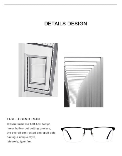 Designer Men Titanium Glasses Frame Ultralight Square Eye Myopia Prescription Eyeglasses Male Optical Frame The Clothing Company Sydney