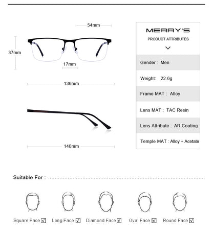 Designer Men Titanium Glasses Frame Ultralight Square Eye Myopia Prescription Eyeglasses Male Optical Frame The Clothing Company Sydney