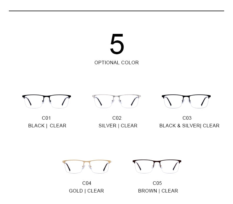 Designer Men Titanium Glasses Frame Ultralight Square Eye Myopia Prescription Eyeglasses Male Optical Frame The Clothing Company Sydney
