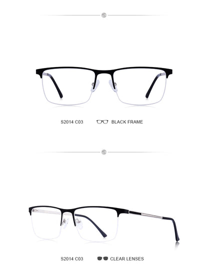 Designer Men Titanium Glasses Frame Ultralight Square Eye Myopia Prescription Eyeglasses Male Optical Frame The Clothing Company Sydney