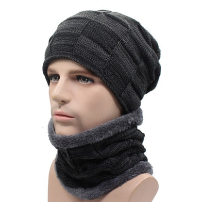 Winter Beanie Hat Scarf skullies beanies Soft Skull Warm Baggy Cap Mask Hats For Men Women Knitted Hat The Clothing Company Sydney