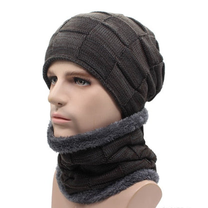 Winter Beanie Hat Scarf skullies beanies Soft Skull Warm Baggy Cap Mask Hats For Men Women Knitted Hat The Clothing Company Sydney