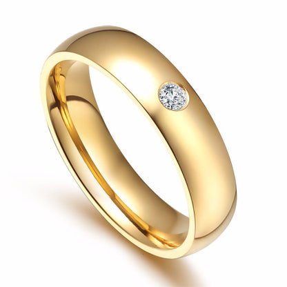 Gold Color Wedding Bands Women Men Stainless Steel Engagement Couple Anniversary Rings The Clothing Company Sydney