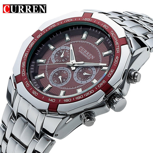 Luxury Casual Military Quartz Sports Wristwatch Full Steel Water Resistant Men's Watch The Clothing Company Sydney