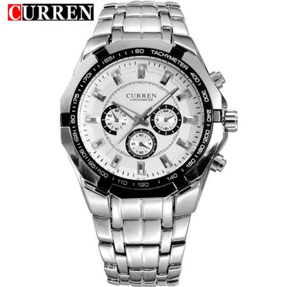 Luxury Casual Military Quartz Sports Wristwatch Full Steel Water Resistant Men's Watch The Clothing Company Sydney