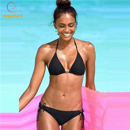 Brazilian Deep V Top Swimsuit Sexy Push Up Bandage Swimwear Bathing Suit Beachwear Bikini Set The Clothing Company Sydney