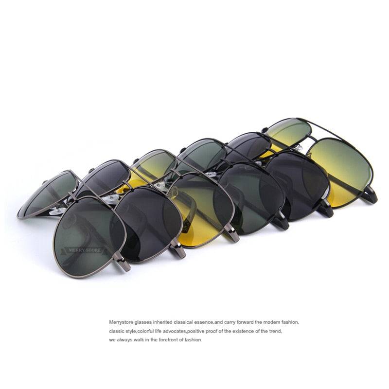 Designer Brand Mens Polarized Night Vision Driving Sunglasses 100% UV400 The Clothing Company Sydney