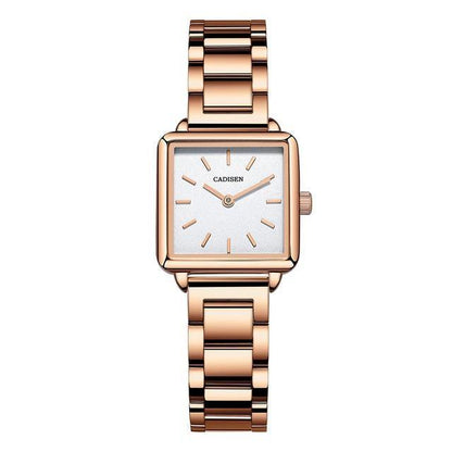 Ladies Square Watch Luxury Brand Fashion Simple Dress Quartz Ultra-thin Watch Waterproof Rose Gold Watch The Clothing Company Sydney