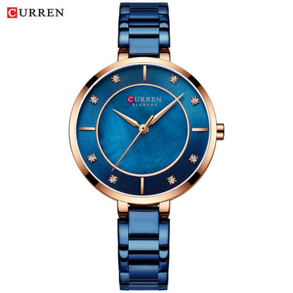 Ladies Fashion Luxury Rhinestone Dial Quartz Clock Water Resistant Stainless Steel Band Wristwatch Watch The Clothing Company Sydney