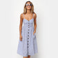 Summer Midi Women's Sling Backless Sleeveless Button Striped Dot Print Solid Beach Dress With Pockets The Clothing Company Sydney