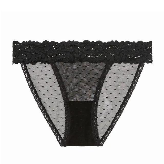 Lace Lingerie Dot Mesh Low-waist Soft Underwear G String Thong Transparent Panties The Clothing Company Sydney