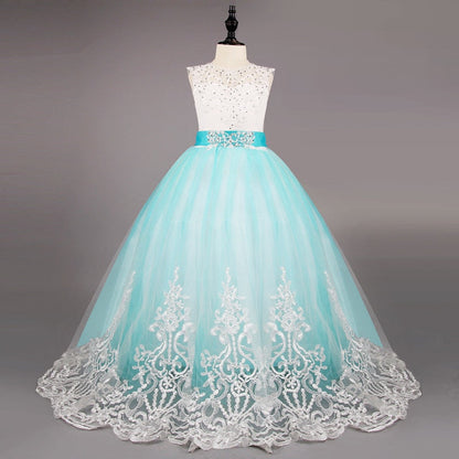 Princess Girls Formal Party Kids Long Flower Dress Wedding Evening Party Prom Ball Gown The Clothing Company Sydney