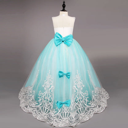 Princess Girls Formal Party Kids Long Flower Dress Wedding Evening Party Prom Ball Gown The Clothing Company Sydney