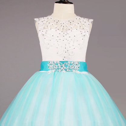 Princess Girls Formal Party Kids Long Flower Dress Wedding Evening Party Prom Ball Gown The Clothing Company Sydney