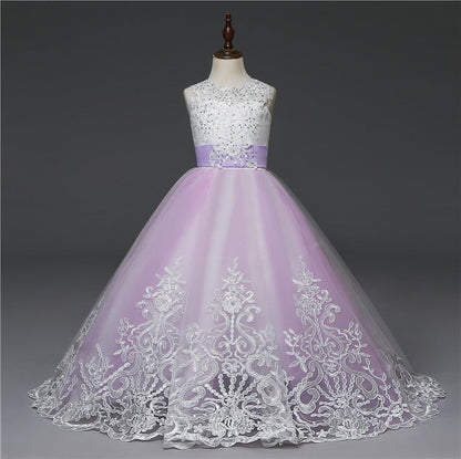 Princess Girls Formal Party Kids Long Flower Dress Wedding Evening Party Prom Ball Gown The Clothing Company Sydney